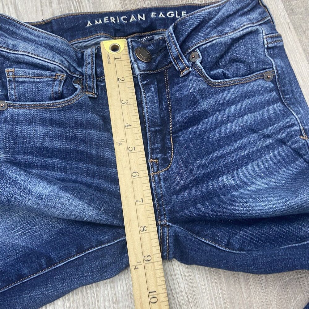 American Eagle Next‎ Level Stretch High Waisted Skinny Dark Blue 0 Long - Picture 7 of 12